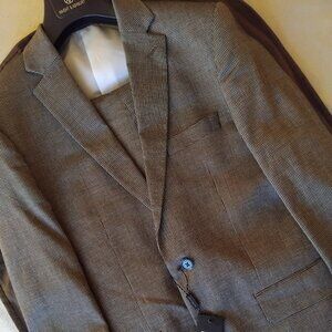 HAIGHT & ASHBURY brown textured suit size 40 and pants waist 30-31